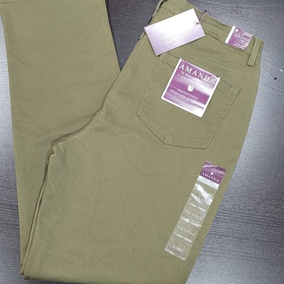 Gloria Vanderbilt Amanda Slimming Jeans (Green Bandicoot) - Picture 1 of 6